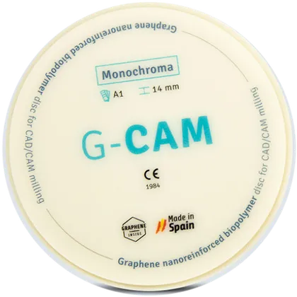 Disco G-CAM de biopolímero nano-reforçado com grafeno